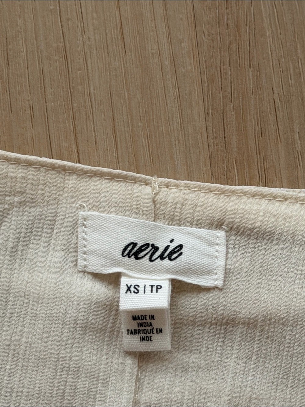 Aerie Ivory Layered Ruffle Wrap Skirt XS Tie Waist - Picture 7 of 7